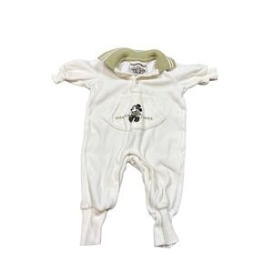 Vintage Disney Mickey Mouse Velour Baby Romper 1-2 Months